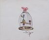 Dr. Seuss Attributed: Bird in a Cage