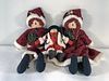 LOT OF RAGGEDY ANN STYLE HOLIDAY DOLLS 