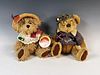 TWO BRASS BUTTON COLLECTABLES BEARS