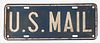 Vintage US Mail License Plate Topper