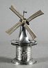 Dutch Silver Windmill-Form Spice Tower
