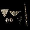 Six Vintage Assorted Sterling Silver Jewelry Items