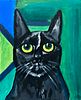 Yevgeniy Kievskiy - Black Cat on Blue Green