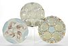 EUROPEAN PORCELAIN OYSTER PLATES, LOT OF THREE