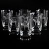 Set of Eight Mill Reef Derby Glasses Commemorating 200th English Derby