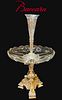 19th C. French Baccarat Crystal & Bronze Centerpiece