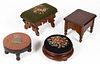 AMERICAN FOOT STOOLS, LOT OF FOUR