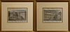 Pair of Historical Architectural Prints