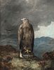PORTRAIT OF A WHITE TAILED SEA EAGLE OIL PAINTING