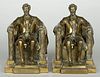PAIR OF JENNINGS BROS. AFTER DANIEL C. FRENCH ABRAHAM LINCOLN MEMORIAL BOOKENDS