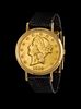 An 18 Karat Yellow Gold and $20 US Coin Concealed Wristwatch, Audemars Piguet,