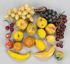 ASSORTED FIGURAL STONE FRUIT, LOT OF 19