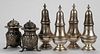 GORHAM AND J.E. CALDWELL STERLING SILVER SALT AND PEPPER SHAKERS, LOT OF SIX