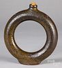 Stoneware ring flask, 19th c.