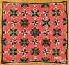 Cross and crown patchwork youth quilt, ca. 1900