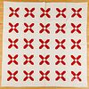 "X" patchwork quilt, ca. 1900