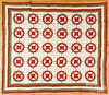 Mariners compass variant patchwork quilt, 19th c.