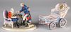 Porcelain figural group and carriage