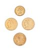 A group of United States gold coins