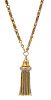 A Victorian Yellow Gold Fob Chain with Tassle Pendant, 21.00 dwts.
