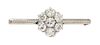 A Platinum Topped Yellow Gold and Diamond Cluster Pin, 3.80 dwts.
