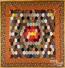 Honeycomb patchwork quilt, 19th c.