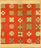 Nine-patch variant patchwork quilt, 19th c.