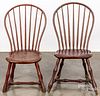 Two bowback Windsor chairs, early 19th c.