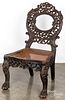 Anglo Colonial carved side chair, 19th c.