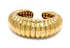 An 18 Karat Yellow Gold Cuff Bracelet, David Webb, 80.60 dwts.