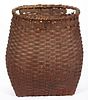 AMERICAN, PROBABLY NEW ENGLAND, WOVEN-SPLINT GATHERING / PACK BASKET