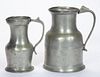 ASSORTED FRENCH FLAGONS / PICHET OUVERT EN ETAIN AVALLON / ORLEANS, LOT OF TWO