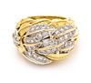 An 18 Karat Yellow Gold, Platinum and Diamond Ring, David Webb, 14.20 dwts.