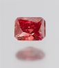 A Rare 0.37 Carat Radiant Cut Fancy Red Diamond,