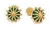 * A Pair of 18 Karat Yellow Gold and Enamel Cufflinks, Schlumberger for Tiffany & Co., 15.60 dwts.