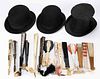 ASSORTED HATS AND HAND FANS, LOT OF 16