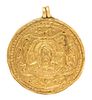 * A High Karat Yellow Gold Byzantine Era Medallion/Pendant, 17.41 dwts.