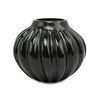 Helen Shupla (1928-1985) - Santa Clara Polished Blackware Melon Jar c. 1980-90s, 6.5 x 7.5" (P3570-132)