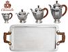 Mid Century Christofle Silver Plated Tea Set