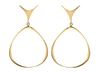 * A Pair of Modernist Yellow Gold Pendant Earclips, Ed Wiener, 8.00 dwts.