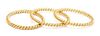A Trio of 18 Karat Gold Yellow Gold Bangle Bracelets, Van Cleef & Arpels, France, 50.40 dwts.