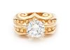 * A Yellow Gold and Diamond Ring, 8.10 dwts.
