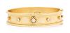 An 18 Karat Yellow Gold and Diamond Bangle Bracelet, Elizabeth Locke, 20.40 dwts.