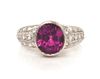 A Platinum, Pink Sapphire and Diamond Ring, 6.70 dwts.