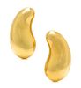 * A Pair of 18 Karat Yellow Gold "Tear Drop" Earclips, Elsa Peretti for Tiffany & Co., 11.50 dwts.