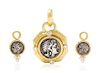 A Collection of 19 Karat Yellow Gold, Ancient Coin and Diamond Jewelry, Elizabeth Locke, 10.30 dwts.