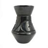 Virginia Ebelacker - Santa Clara Polished Blackware Vase with Carved Design c. 1980s, 7.5" x 5.25" (P3570-127)