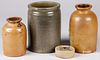 Three stoneware jars, 19th c.