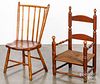 Two children's chairs, 19th c.