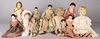 Group of antique dolls